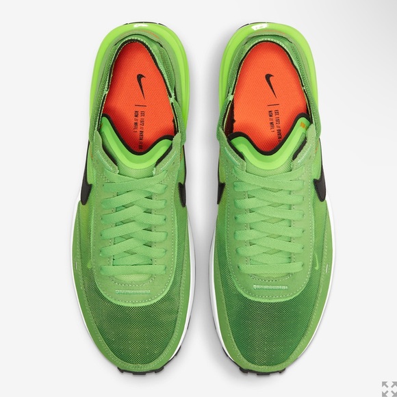 Nike Waffle One Electric Green Kids Sneakers- 5.5, 6, 6.5, 7 - Picture 3 of 13